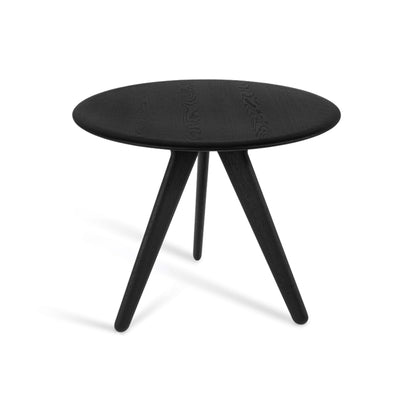 Slab Round Dining Table by Tom Dixon - 90 cm / Black Lacquered Oak