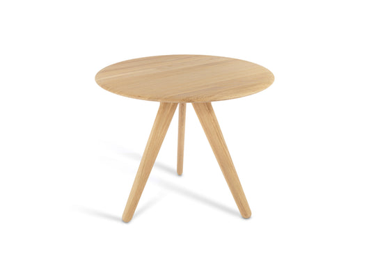 Slab Round Dining Table by Tom Dixon - 90 cm / Lacquered Oak