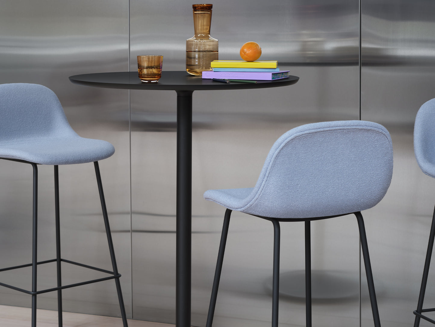 Fiber Barstool with Metal Base by Muuto - Acca 731 / Black Base