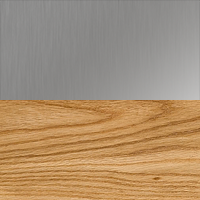 Swatch for Stainless Steel Uprights / Oiled Oak