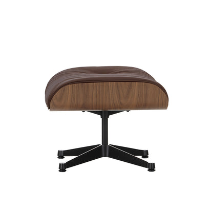Eames Ottoman by Vitra - Lacquered Walnut / Marron Premium Leather (L50)