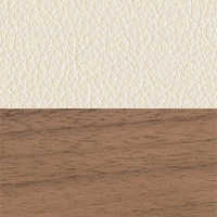 Swatch for White Pigmented Walnut / Snow Premium Leather (L50)