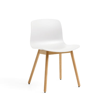About A Chair AAC 12 by HAY - White 2.0 Shell / Lacquered Oak Base