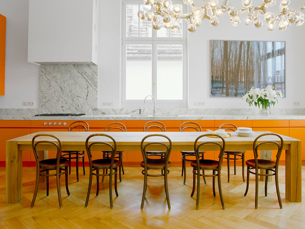 Long hotsell pedestal table