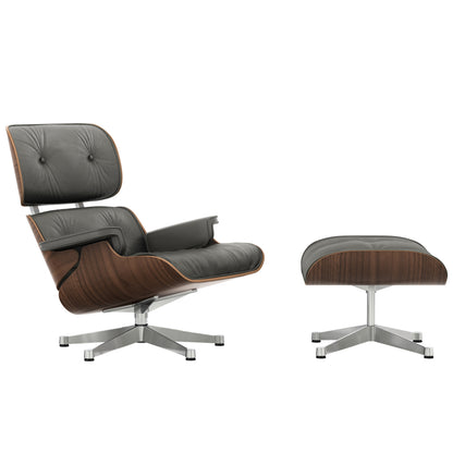 Eames Lounge Chair by Vitra - Black Pigmented Walnut / Umbra Grey