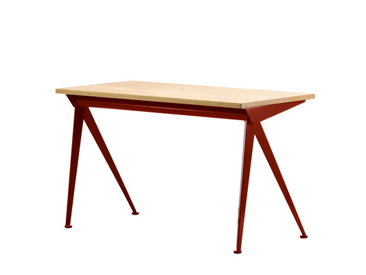 Compas Direction by Vitra - Oiled Oak Tabletop / Japanese Red Base