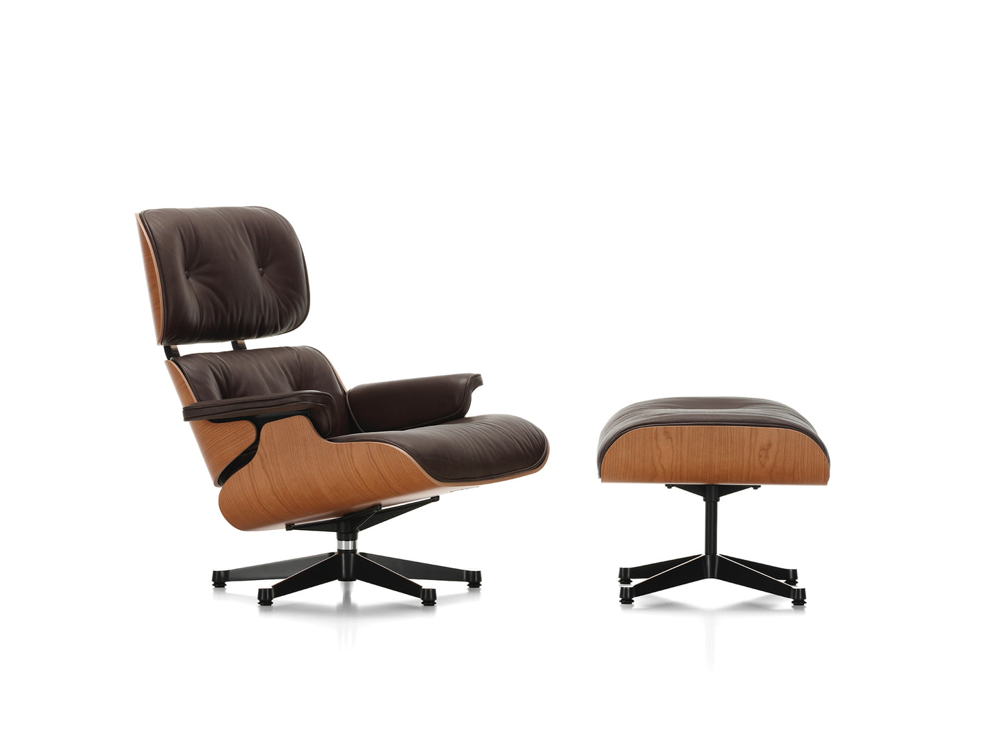 Eames Lounge Chair by Vitra - American Cherry / Chocolate