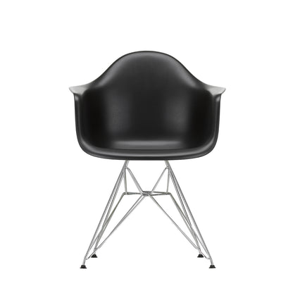 Eames DAR Plastic Armchair RE by Vitra - Deep Black Shell / Chrome Base
