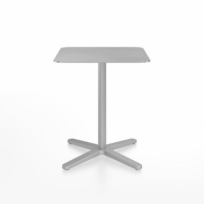 2 Inch Outdoor Cafe Table - X Base by Emeco - Aluminium Top / Aluminium Base / 60x60