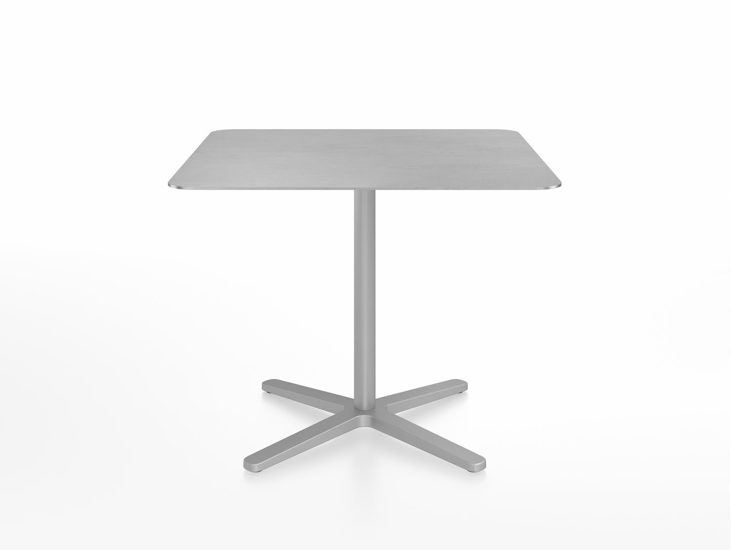 2 Inch Outdoor Cafe Table - X Base by Emeco - Aluminium Top / Aluminium Base / 76x76