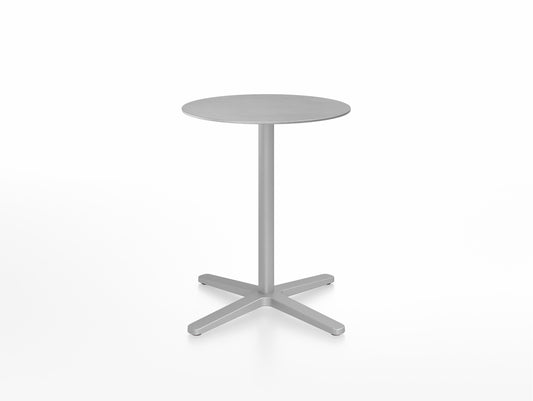 2 Inch Outdoor Cafe Table - X Base by Emeco - Aluminium Top / Aluminium Base / Diameter 60