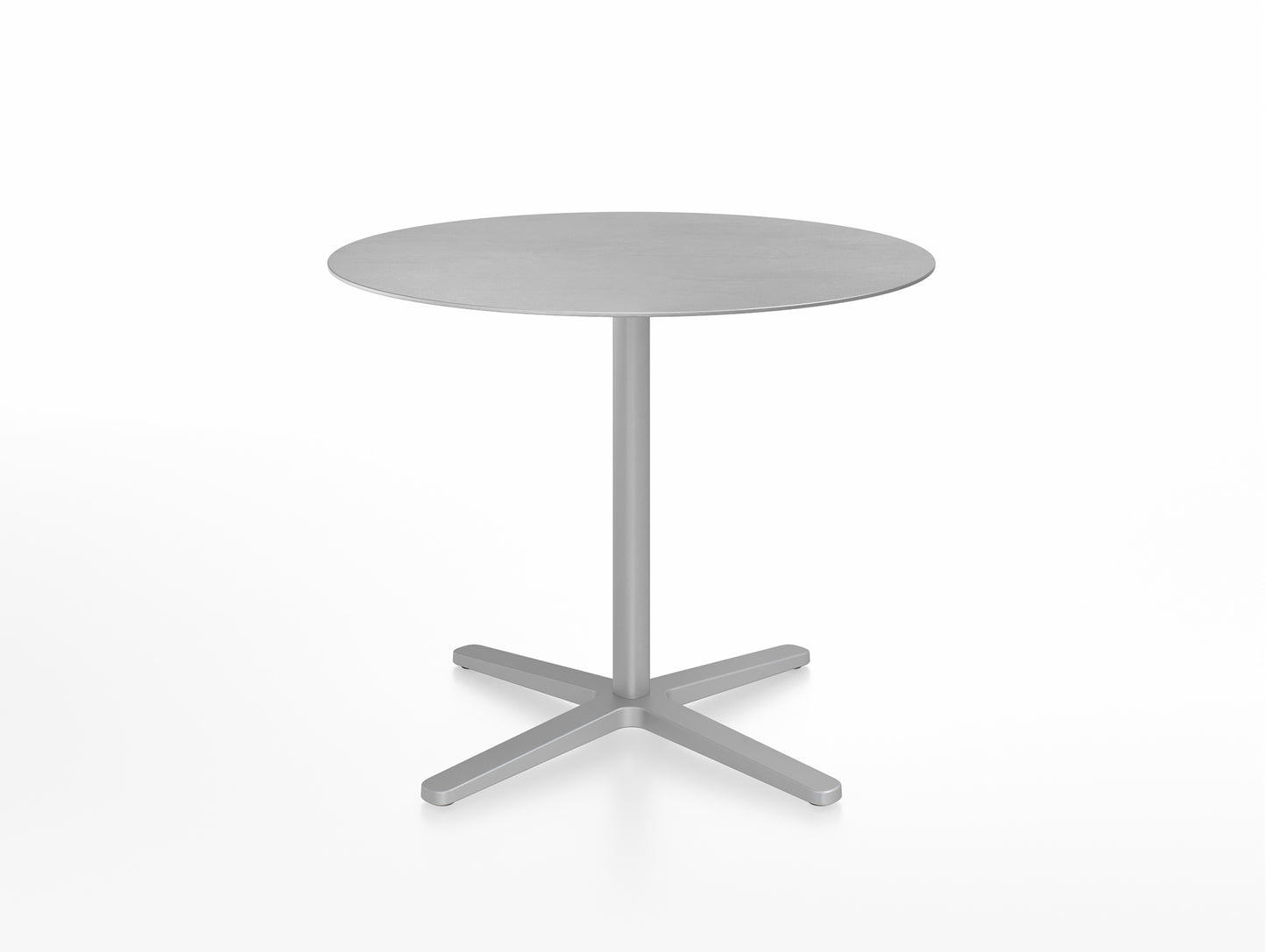 2 Inch Outdoor Cafe Table - X Base by Emeco - Aluminium Top / Aluminium Base / Diameter 91