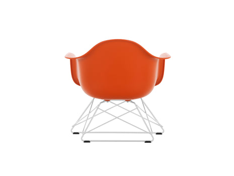 Eames Plastic Armchair LAR by Vitra - Rusty Orange 43 Shell / White Powder-Coated Steel