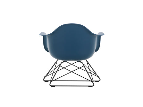 Eames Plastic Armchair LAR by Vitra - Sea Blue 83 Shell / Basic Dark Powder-Coated Steel Base