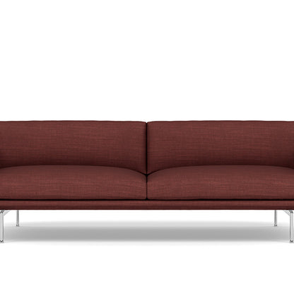 Muuto Outline 3 Seater Sofa - Polished Aluminium Base / canvas 576