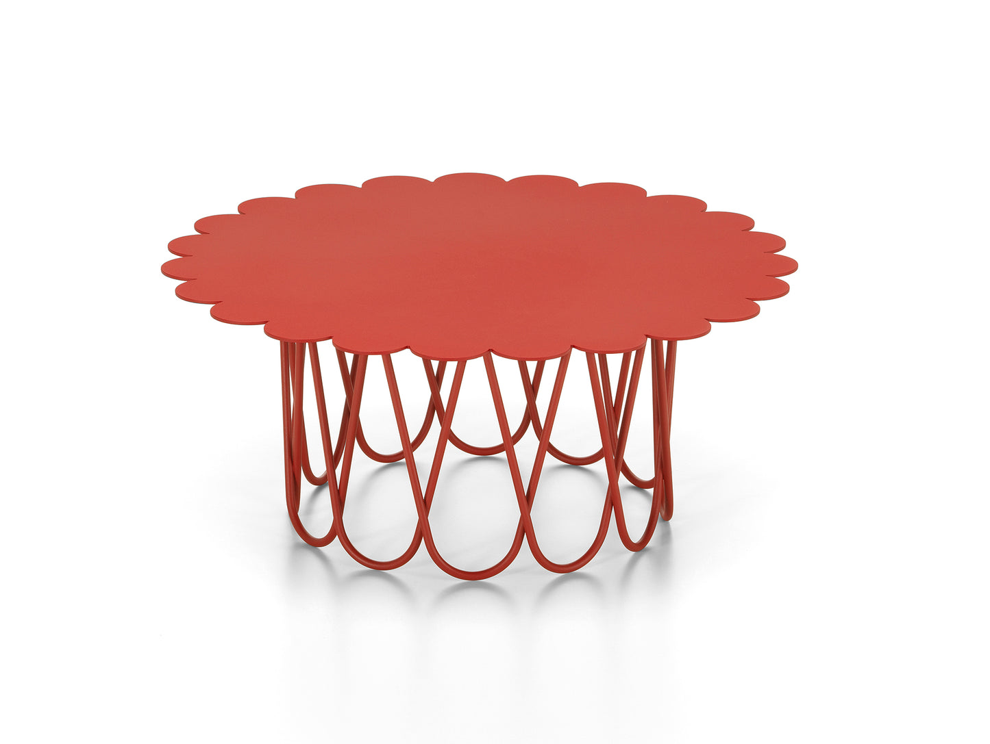 Flower Table by Vitra - Small / Red Powder-Coated Steel