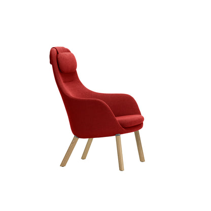 HAL Lounge Chair by Vitra - Natural Varnished Oak Base / Volo 77 Brick (F60)