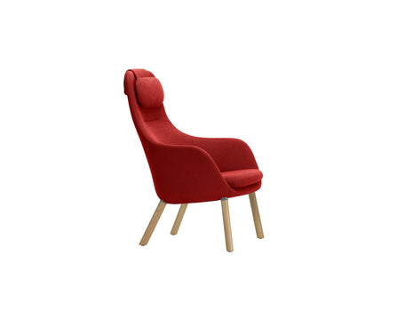 HAL Lounge Chair by Vitra - Natural Varnished Oak Base / Volo 77 Brick (F60)