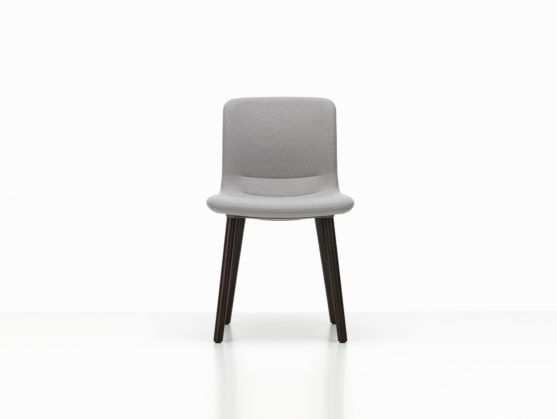 HAL Soft Wood Chair by Vitra - Dark Stained Oak Base - Plano 05 Cream White / Sierra Grey (F30)