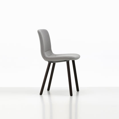 HAL Soft Wood Chair by Vitra - Dark Stained Oak Base - Plano 05 Cream White / Sierra Grey (F30)