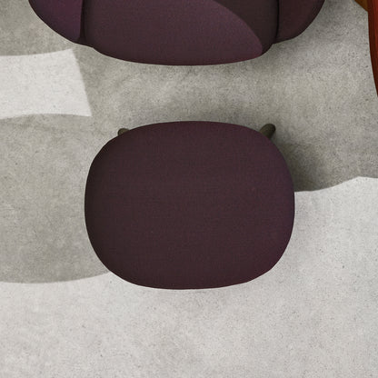 HAL Lounge Chair by Vitra - Dark Varnished Oak / Credo 17 Black / Aubergine (F120)