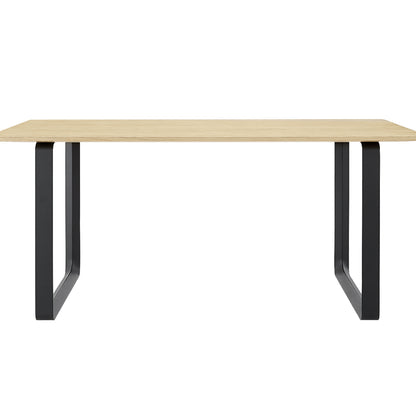 70/70 Table - Solid Oak Table Top with Black Base / 170 x 85cm