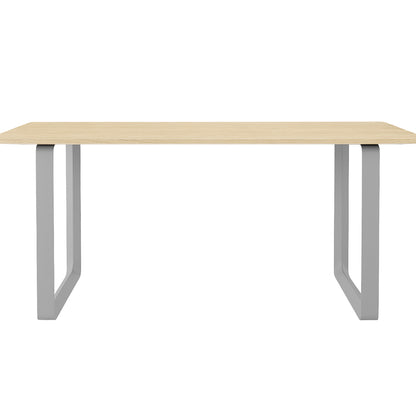 70/70 Table - Solid Oak Table Top with Grey Base / 170 x 85cm