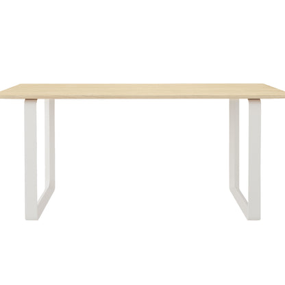 70/70 Table - Solid Oak Table Top with White Base / 170 x 85cm