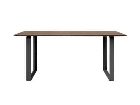 70/70 Table - Solid Smoked Oak Table Top with Black Base / 170 x 85cm