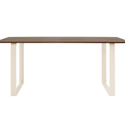 70/70 Table - Solid Smoked Oak Table Top with Sand Base / 170 x 85cm