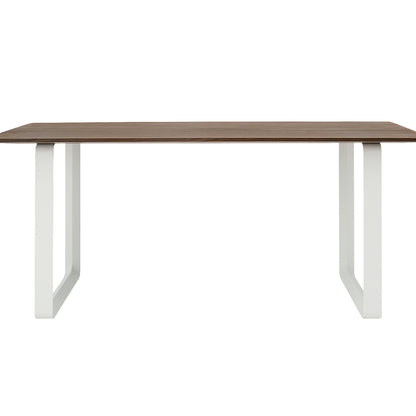 70/70 Table - Solid Smoked Oak Table Top with White Base / 170 x 85cm