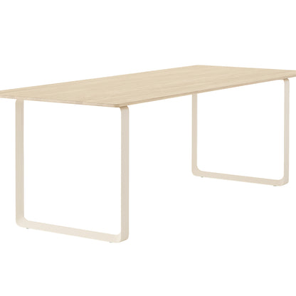 70/70 Table - Solid Oak Table Top with Sand Base / 225 x 90 cm