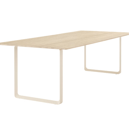 70/70 Table - Solid Oak Table Top with Sand Base / 225 x 108 cm