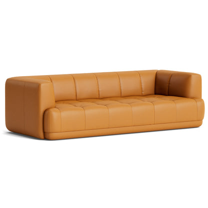 Quilton 3-Seater Sofa / Cognac Sense Leather / by HAY