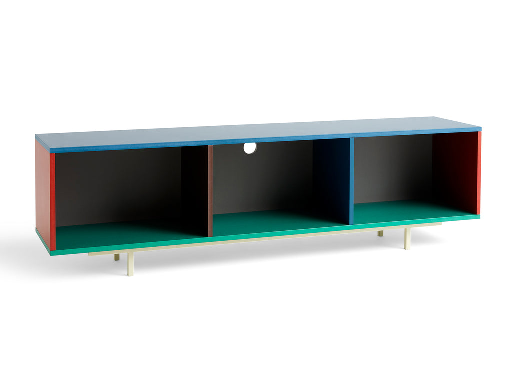 Blue green cheap tv stand
