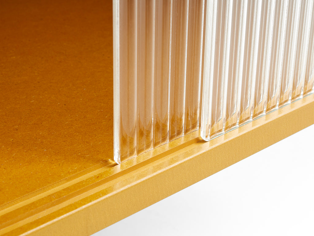 Yellow sales glass cabinet