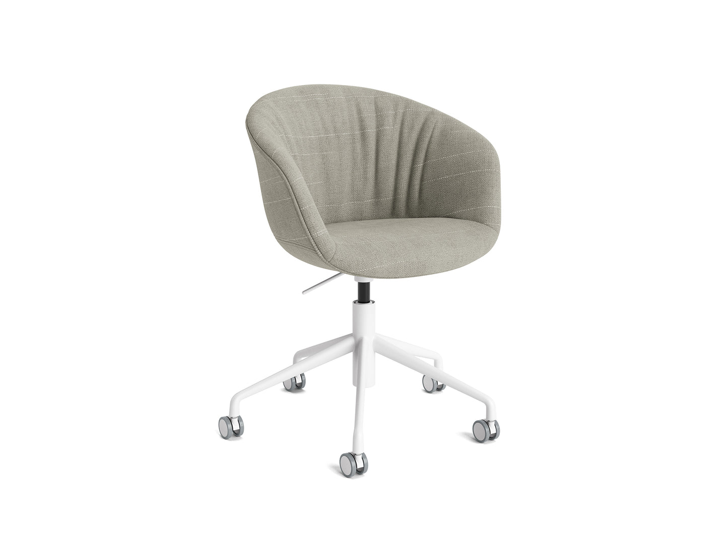 About A Chair AAC 53 Soft by HAY - Random Fade Beige / White Powder Coated Aluminium