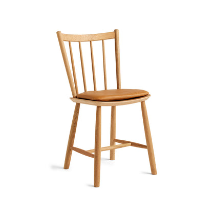 HAY J41 oiled oak chair / Sense cognac seat cushion 