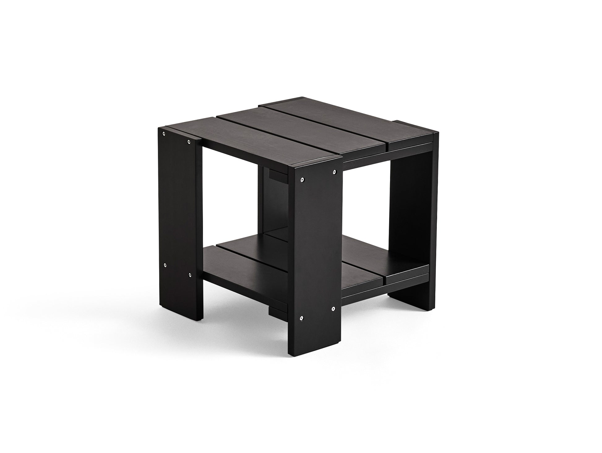 Crate Side Table by HAY - Black Lacquered Pinewood