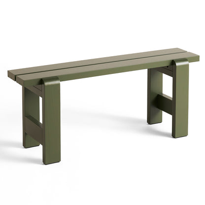 Weekday Bench by HAY - Length: 111 cm / Olive Lacquered Pinewood