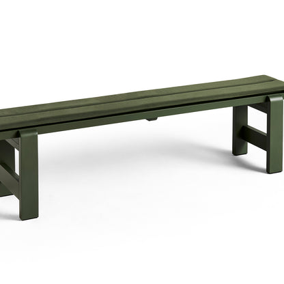 Weekday Bench with Cushion by HAY - Length: 190 cm / Olive Lacquered Pinewood
