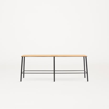 Frama Adam Bench - Oak Top / Black Steel Powder Coated Steel Frame / 120 cm