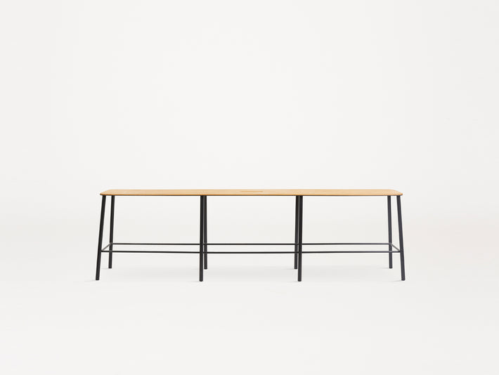 Frama Adam Bench - Oak Top / Black Steel Powder Coated Steel Frame / 160 cm