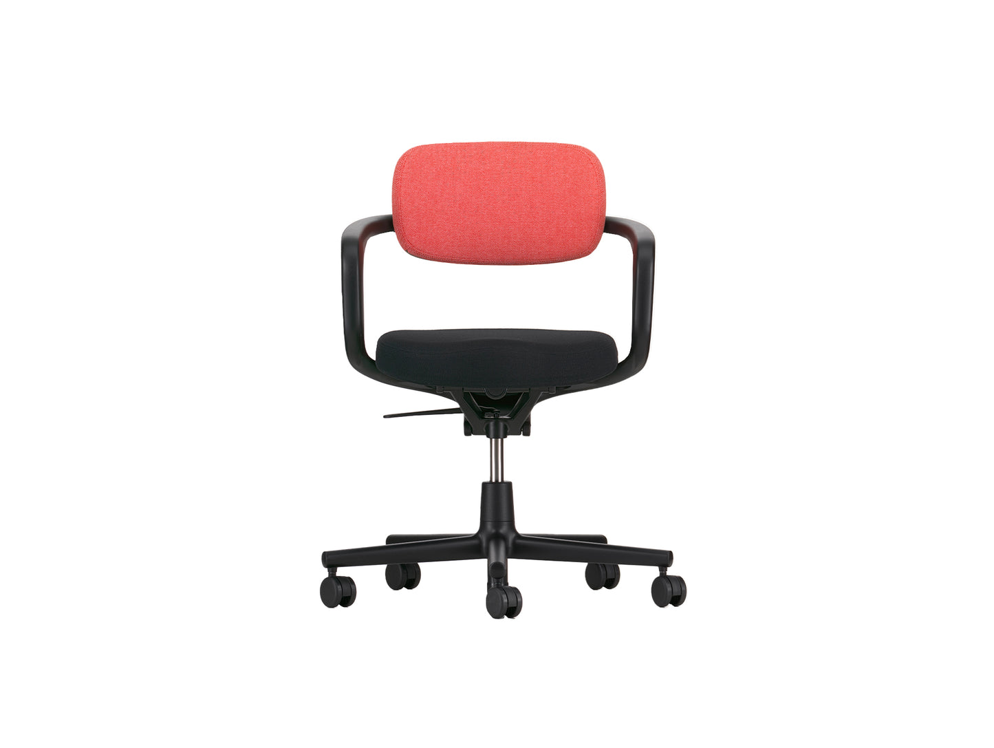 Allstar Office Chair by Vitra - Hopsak 66 Nero Seat / Hopsak 68 Pink Poppy Red Backrest (F60)
