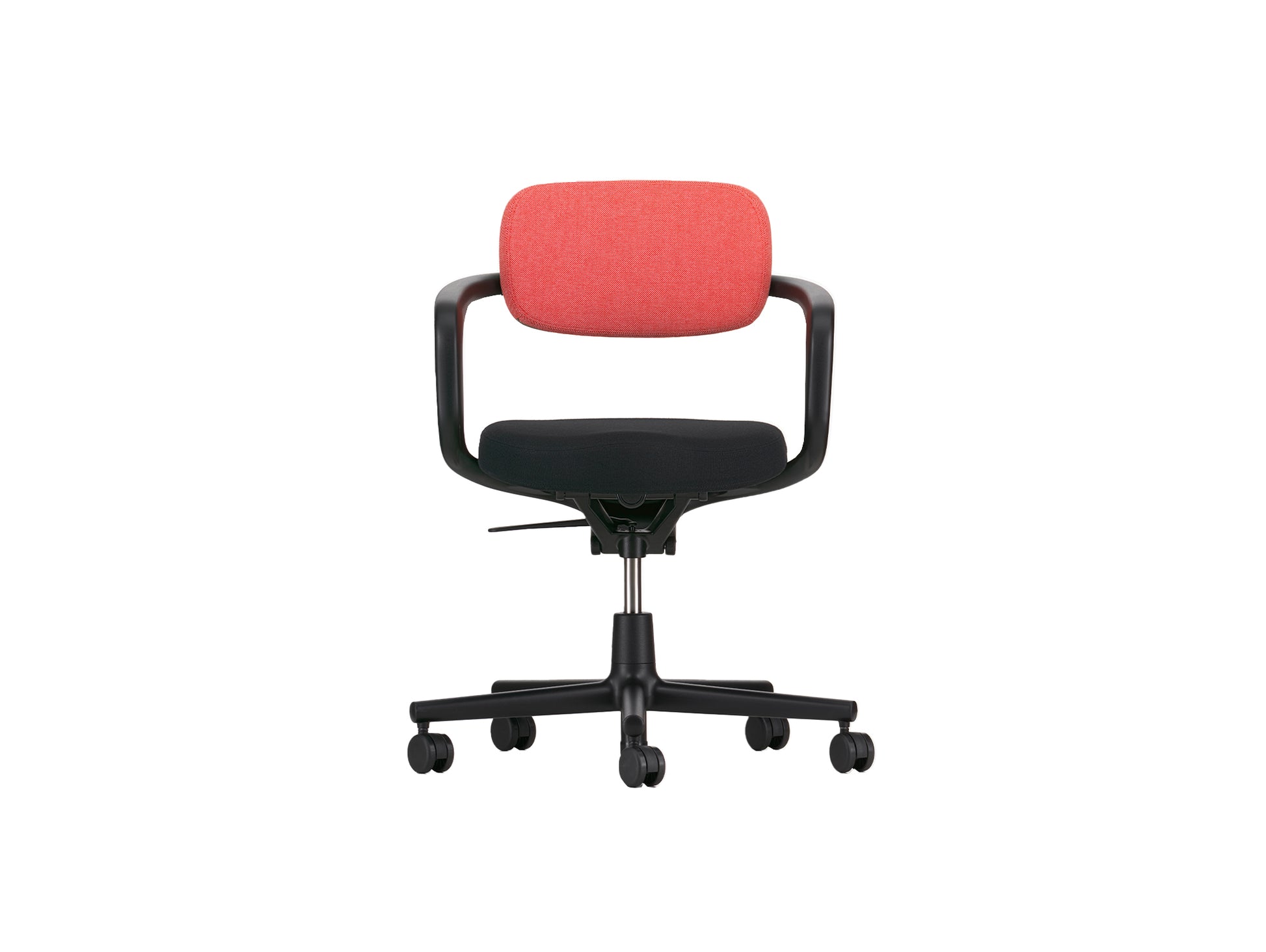 Allstar Office Chair by Vitra - Hopsak 66 Nero Seat / Hopsak 68 Pink Poppy Red Backrest (F60)