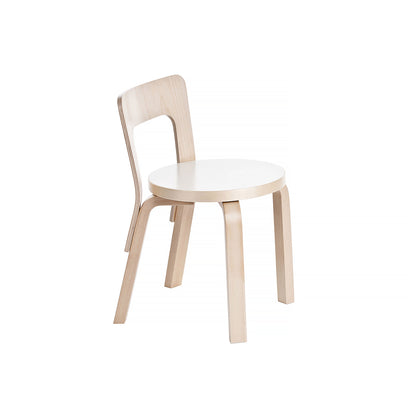 Alvar Aalto Children's Chair N65 by Artek - White Laminate