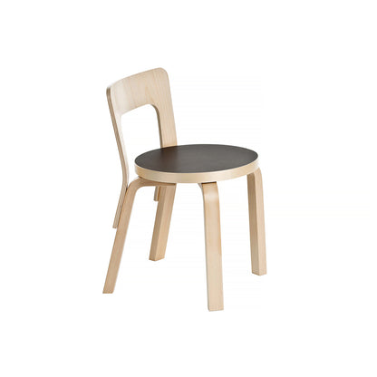 Alvar Aalto Children's Chair N65 by Artek - Black Linoleum