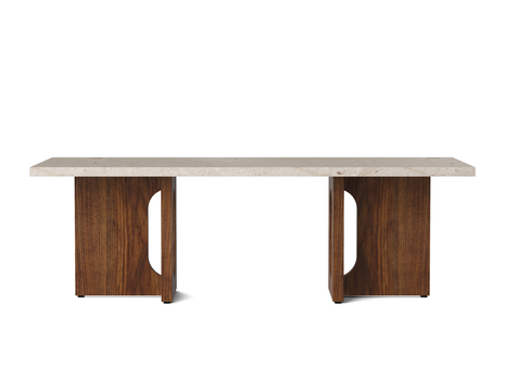 Androgyne Lounge Table by Menu - Kunis Breccia Stone Top / Walnut Veneer Base
