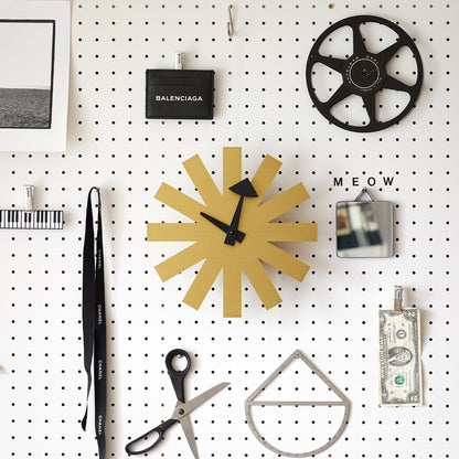George Nelson Asterisk Wall Clock by Vitra - Brass