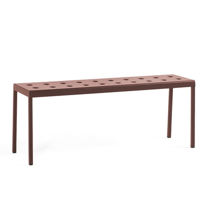 Length: 119.5 cm / Iron Red / Balcony Outdoor Bench by HAY